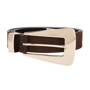 NWOT- Buckle Belt in Brown & Gold